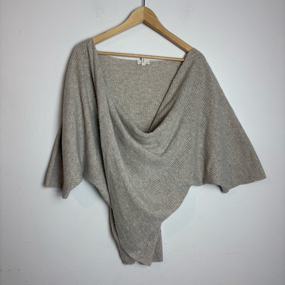 Garnet Hill Cashmere Cocoon Sweater Oatmeal Size Medium